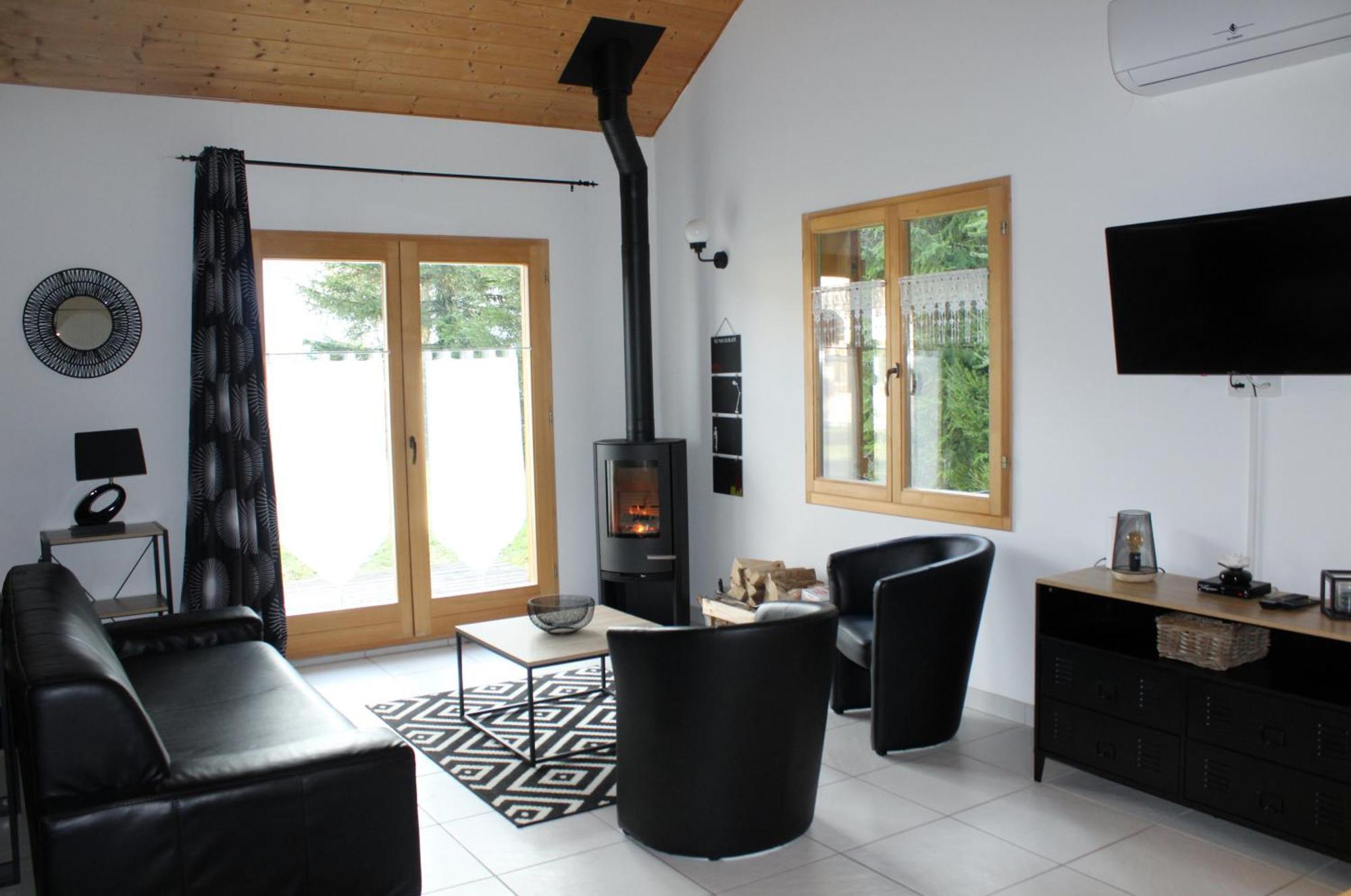 Chalet De Charme Le Contemporain Ney Bagian luar foto