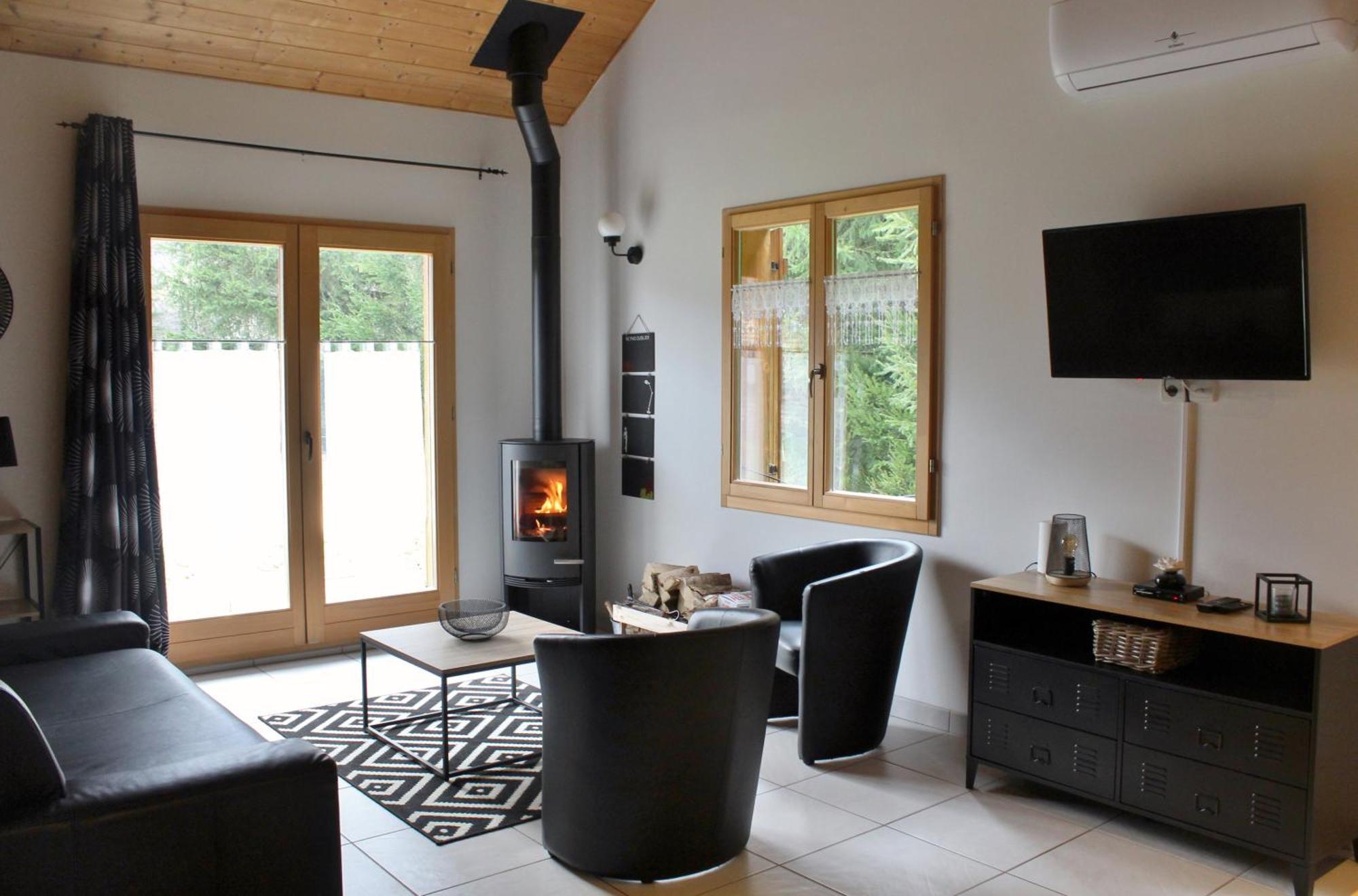 Chalet De Charme Le Contemporain Ney Bagian luar foto